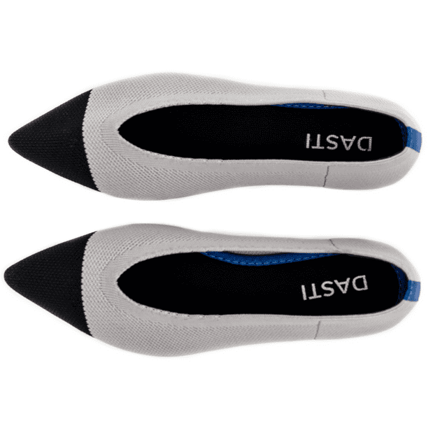 Womens Pointed Toe Flats Work Shoes Lady Stretch Knitted Breathable Loafers CA Womens Pointed Toe Flats Work Shoes Lady Stretch Knitted Breathable Loafers CA